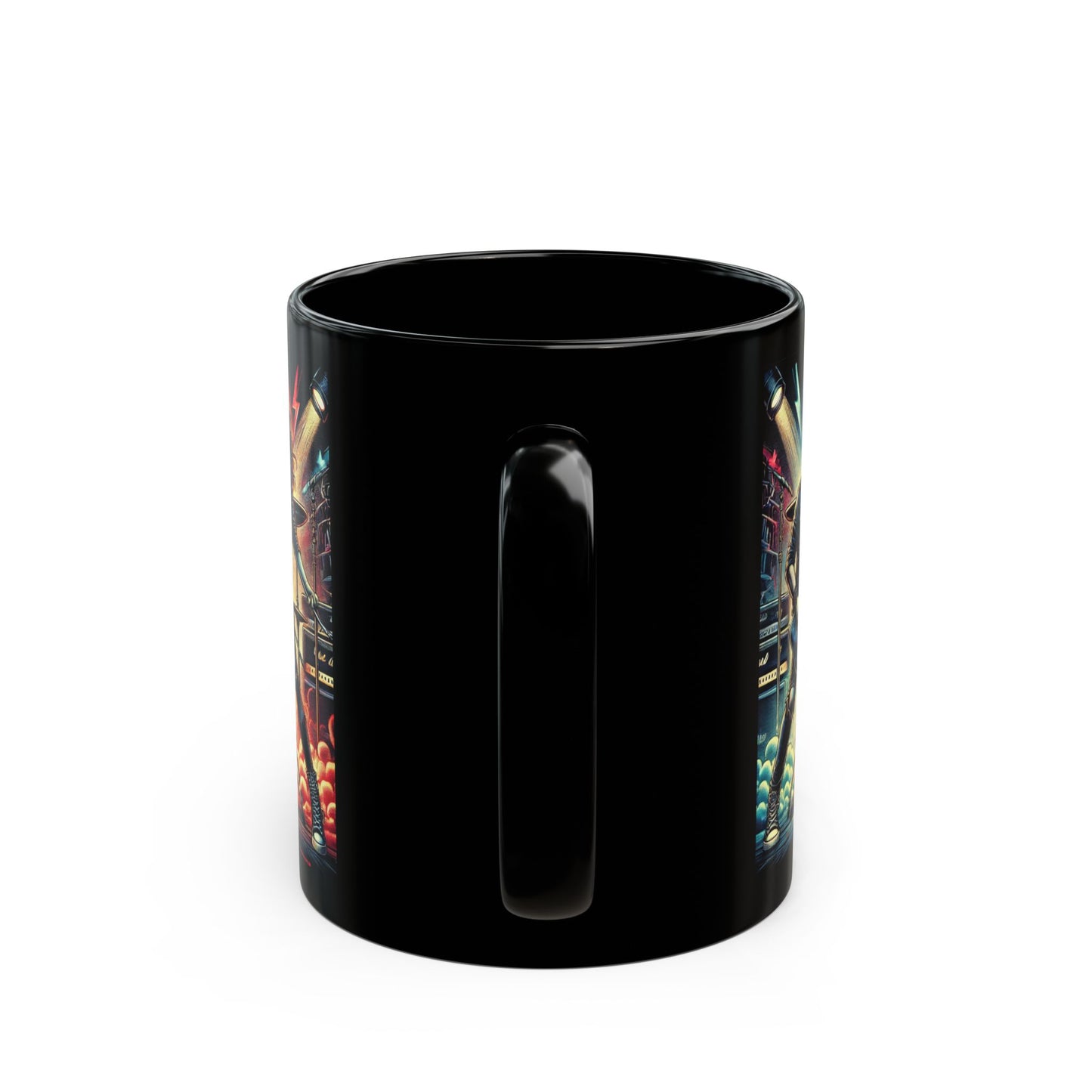 Rock My Heart Black Mug - 11oz & 15oz | Perfect Gift for Music Lovers