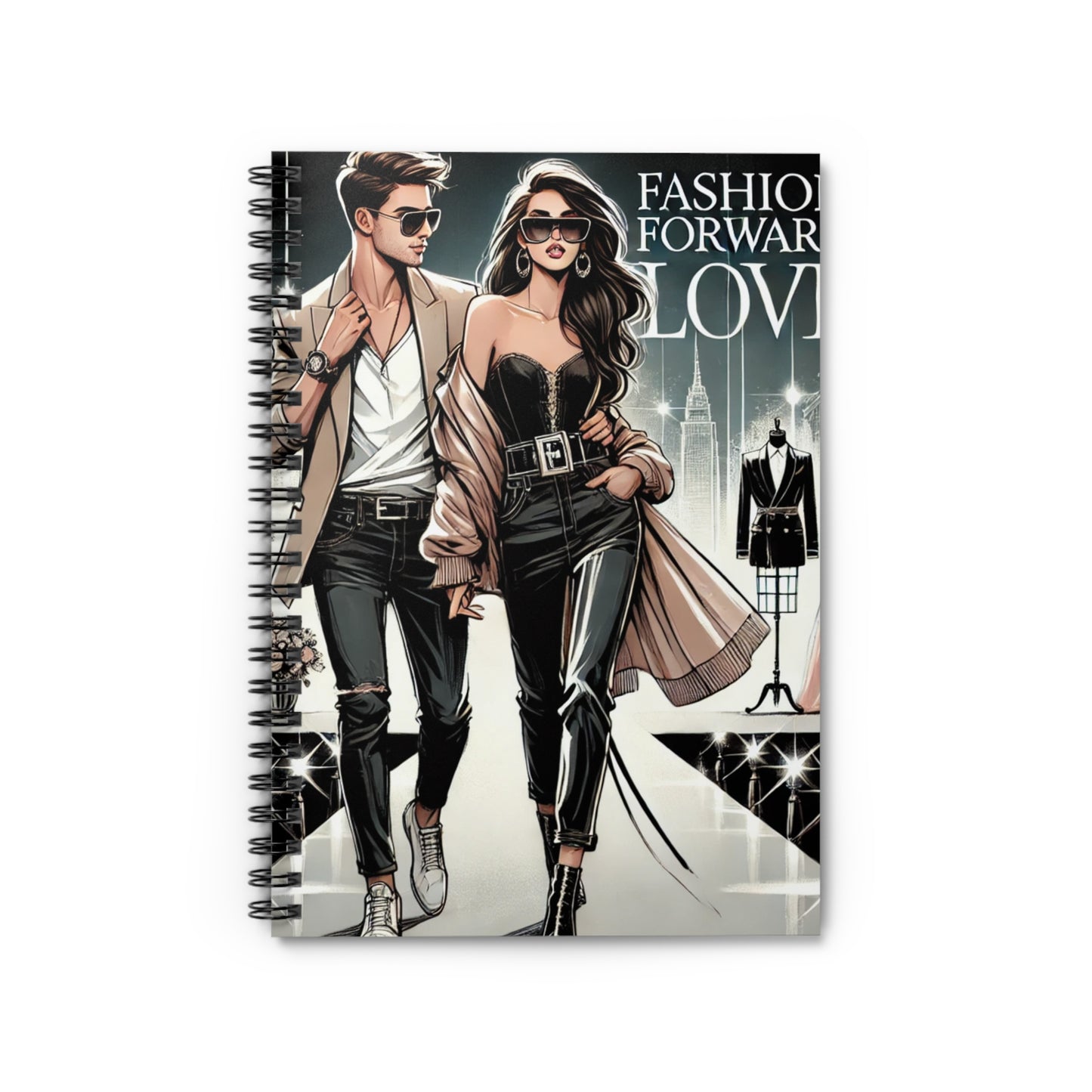 Fashion Forward Love Spiral Notebook - Trendy Ruled Journal for Stylish Creatives