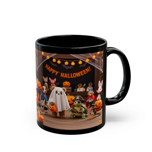 Halloween-Themed Black Mug with Festive Characters, Perfect for Spooky Season, Coffee Lover Gift, Seasonal Decor, Trick or Treat, [...]