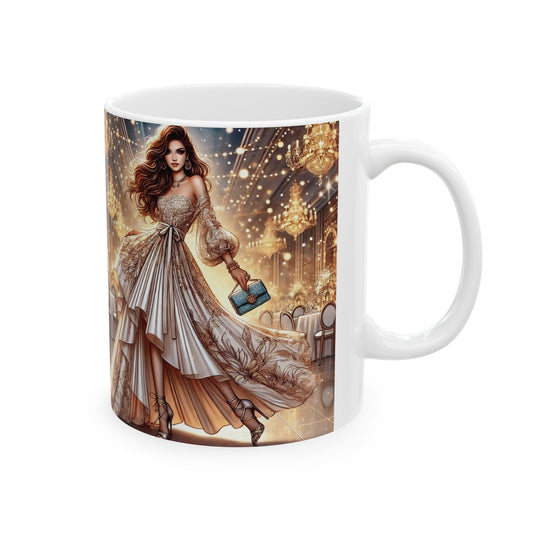 Elegant Bridal Coffee Mug – 11oz & 15oz Tea Cup with Stunning Wedding Design
