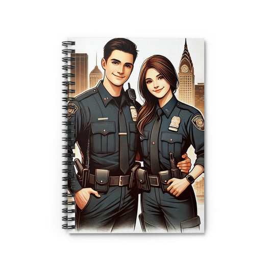 Police-Themed Spiral Notebook - Ruled Line for Law Enforcement Enthusiasts