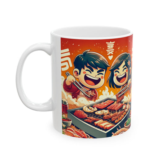 Charming Sushi Ceramic Mug - Fun Anime Design for Food Lovers