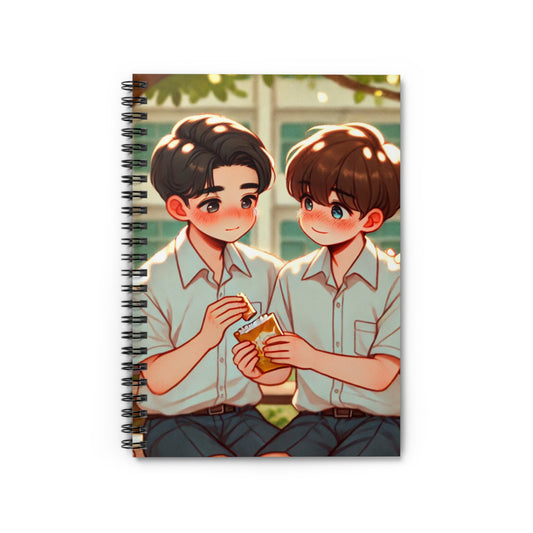Cute Spiral Notebook - Charming Friendship Design