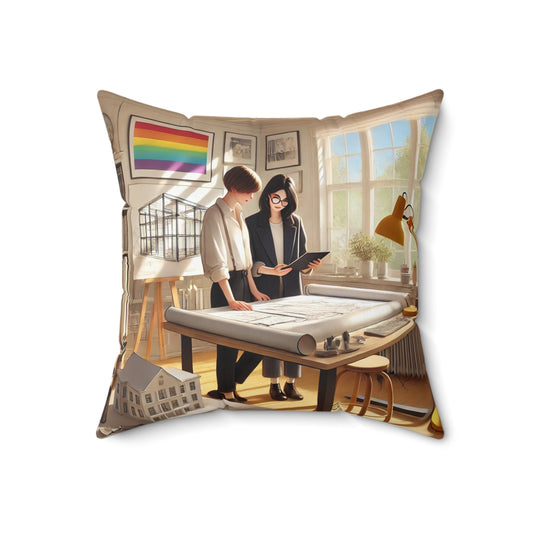 Spun Polyester Square Pillow
