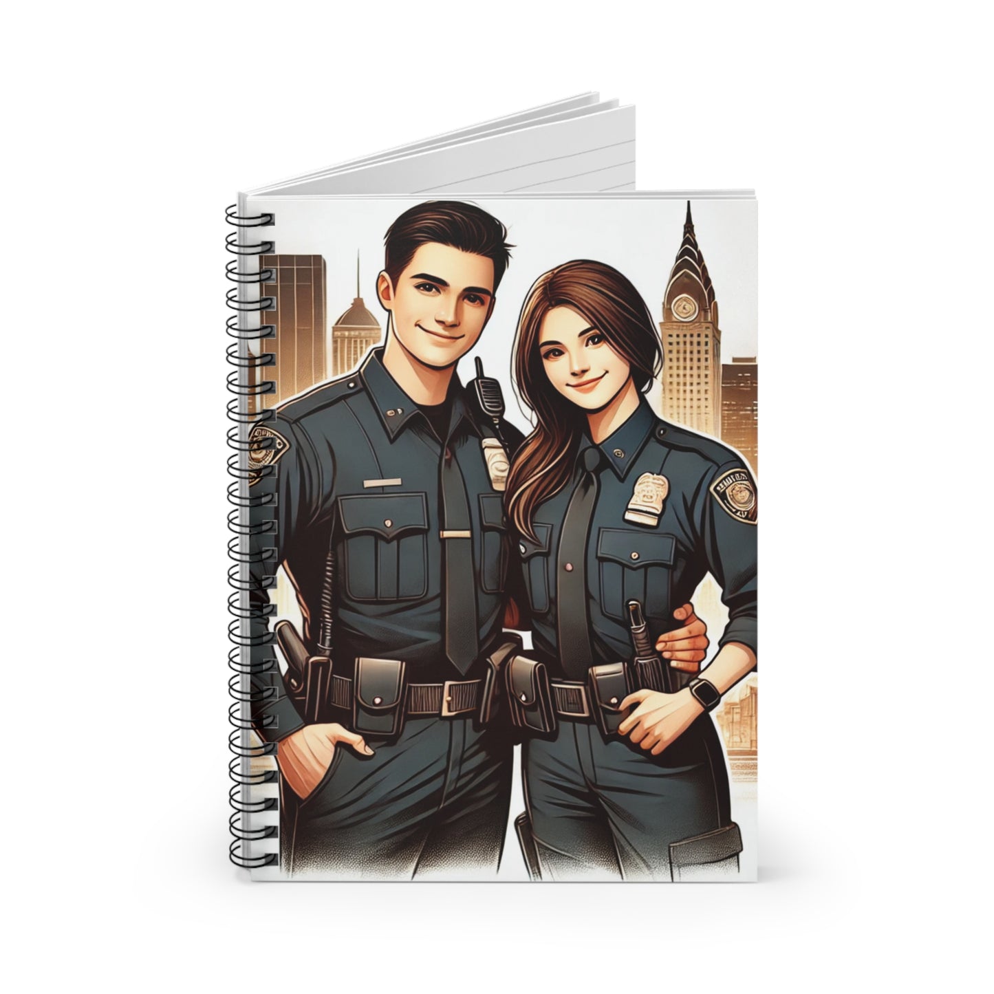 Police-Themed Spiral Notebook - Ruled Line for Law Enforcement Enthusiasts