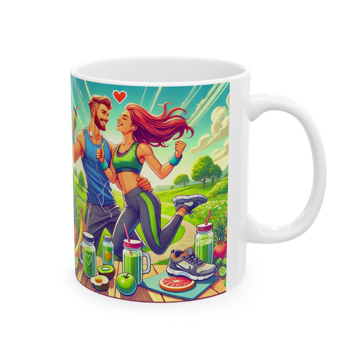 Fitness Motivation Ceramic Mug - 11oz & 15oz - Healthy Lifestyle Design