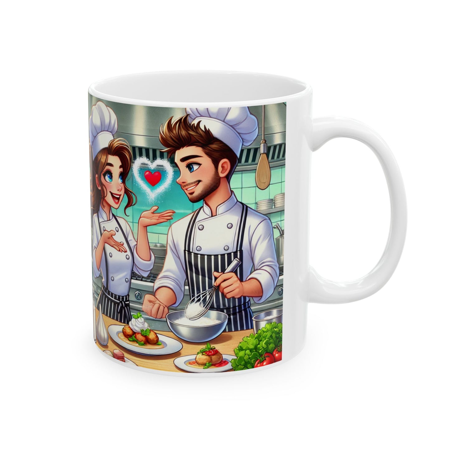 Chefs at Work Ceramic Mug - Perfect Gift for Food Lovers and Culinary Enthusiasts