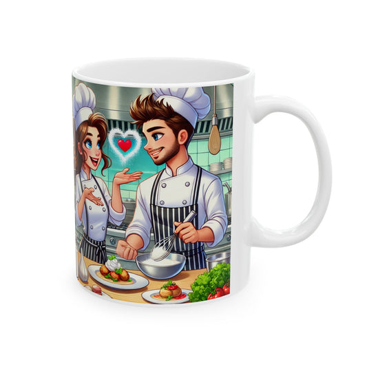 Chefs at Work Ceramic Mug - Perfect Gift for Food Lovers and Culinary Enthusiasts
