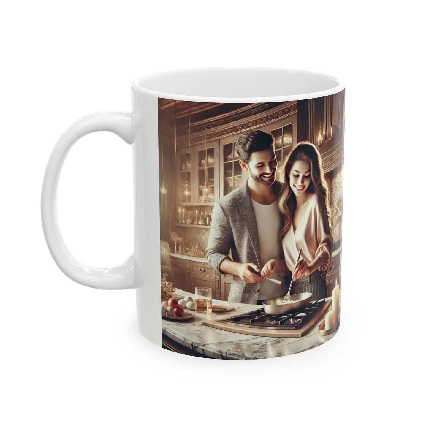 Romantic Couple Ceramic Mug - 11oz & 15oz - Perfect Gift for Home and Kitchen