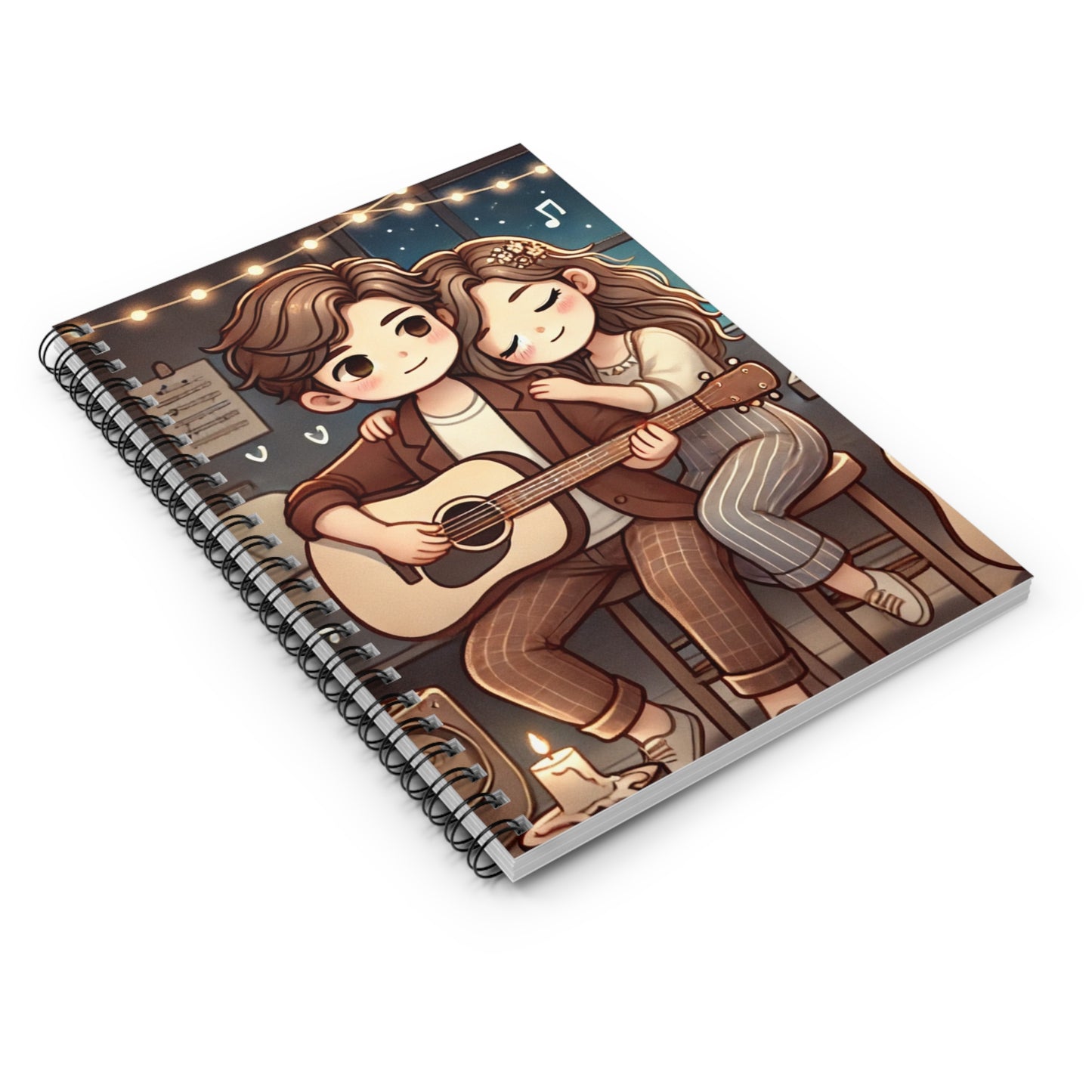 Adorable Couple Spiral Notebook - Perfect for Love Notes & Memories
