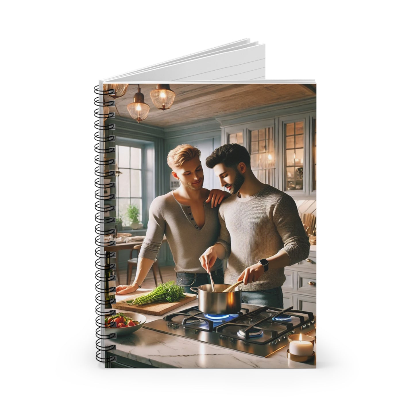 Couples Cooking Spiral Notebook - Ruled Line for Recipe Ideas