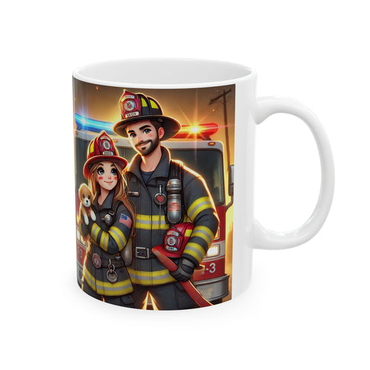 Heroic Firefighter Ceramic Mug - 11oz & 15oz