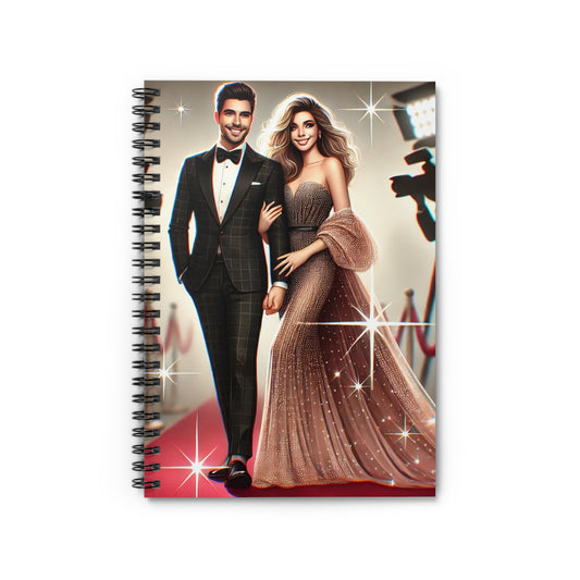 Glamorous Spiral Notebook - Red Carpet Elegance