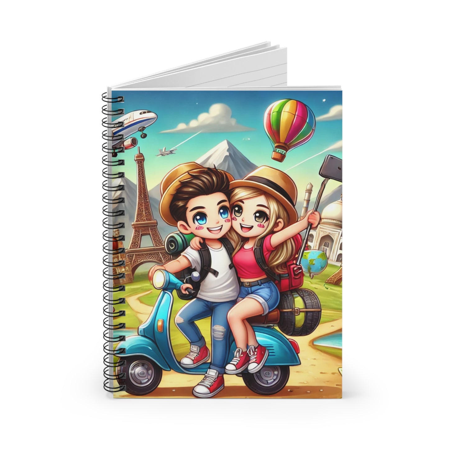 Adventure Couple Spiral Notebook - Perfect for Travel Enthusiasts