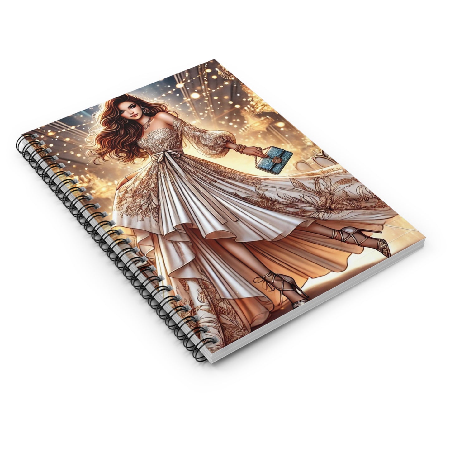Elegant Fashionista Spiral Notebook - Ruled Lines for Stylish Planning