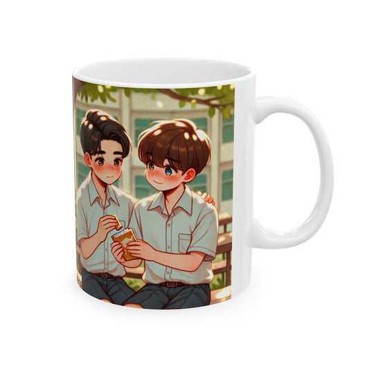 Cute Anime Friends Ceramic Mug - Perfect for Coffee Lovers