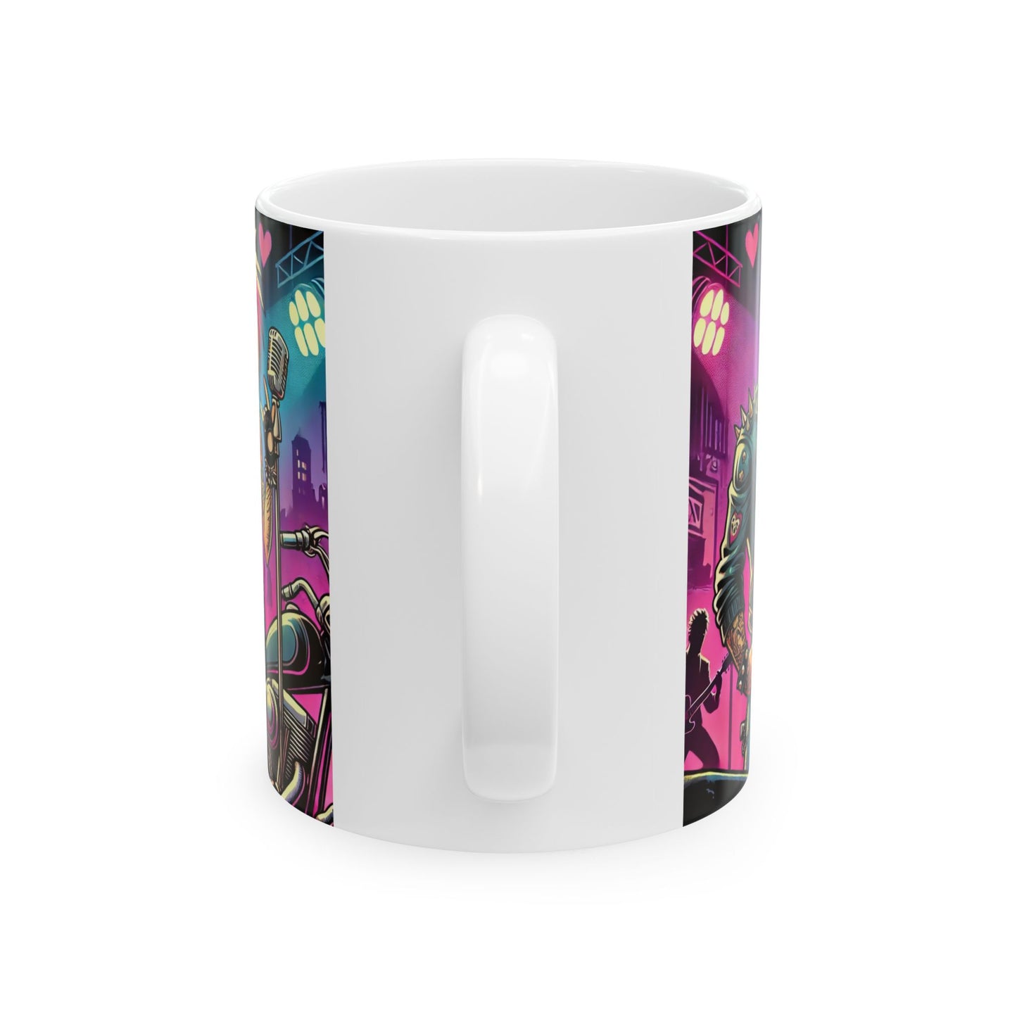 Punk Rock Art Ceramic Mug - 11oz & 15oz - Perfect for Music Lovers