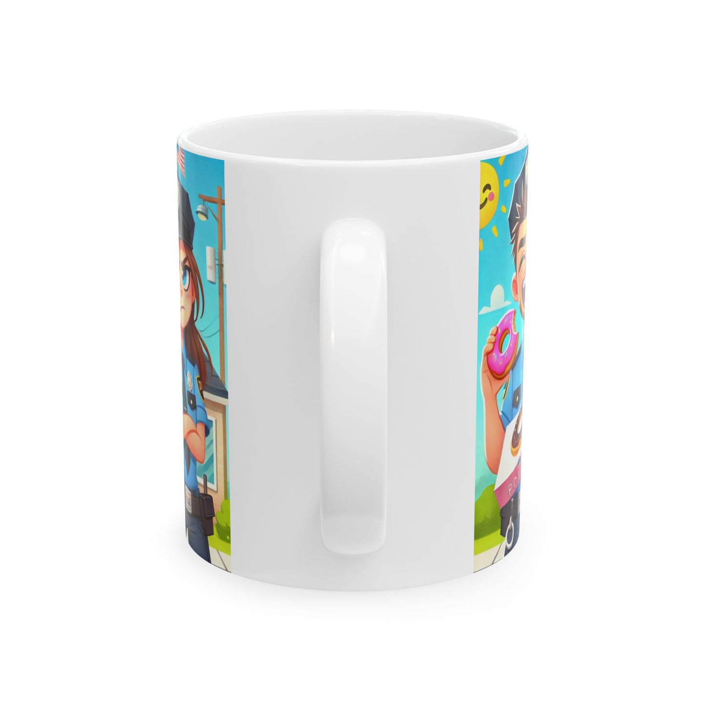 Funny Police Ceramic Mug - 11oz & 15oz with Humor Design