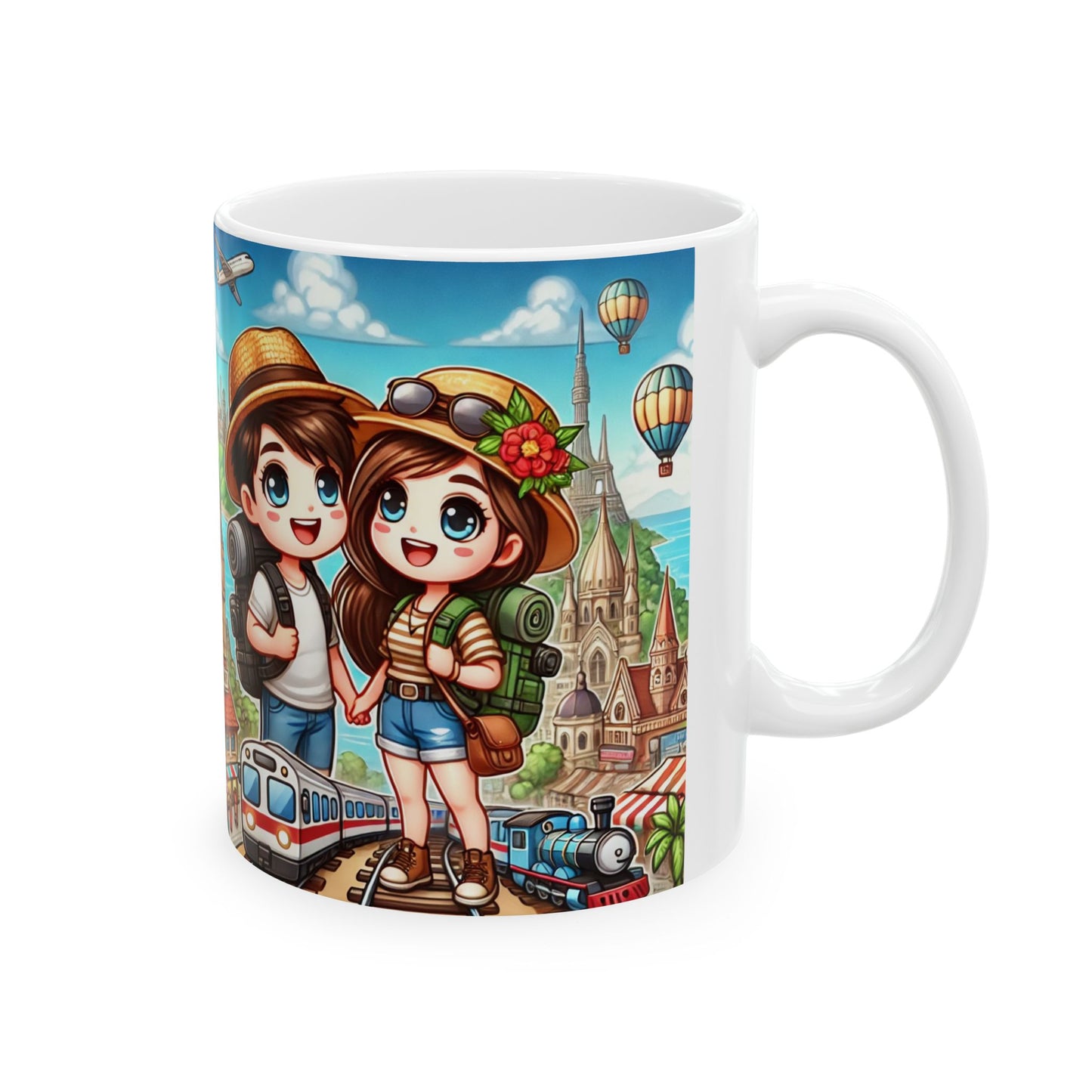 Adventure Traveler Ceramic Mug - Perfect Gift for Wanderlust Enthusiasts