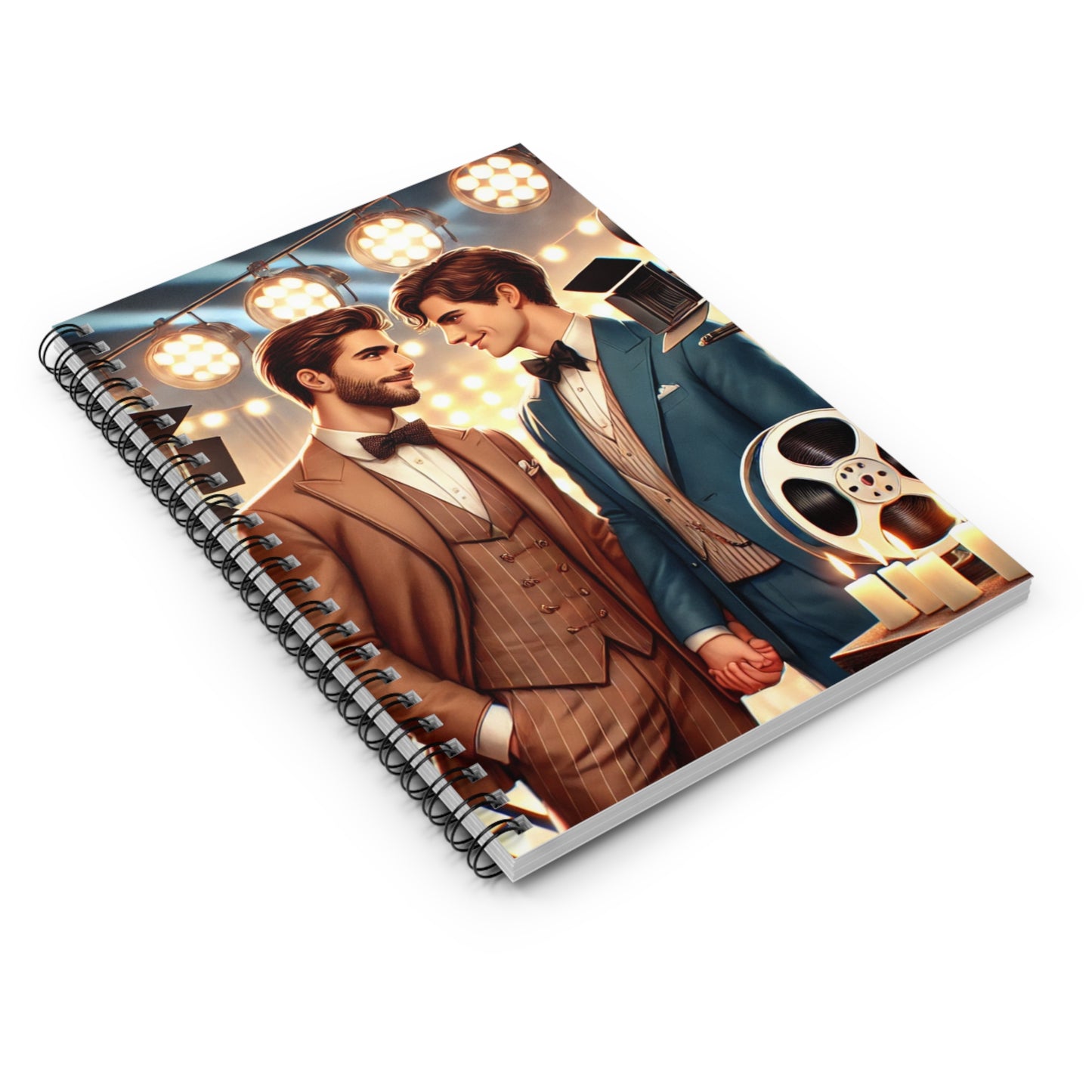 Cinematic Romance Spiral Notebook – Perfect for Creatives & Film Lovers