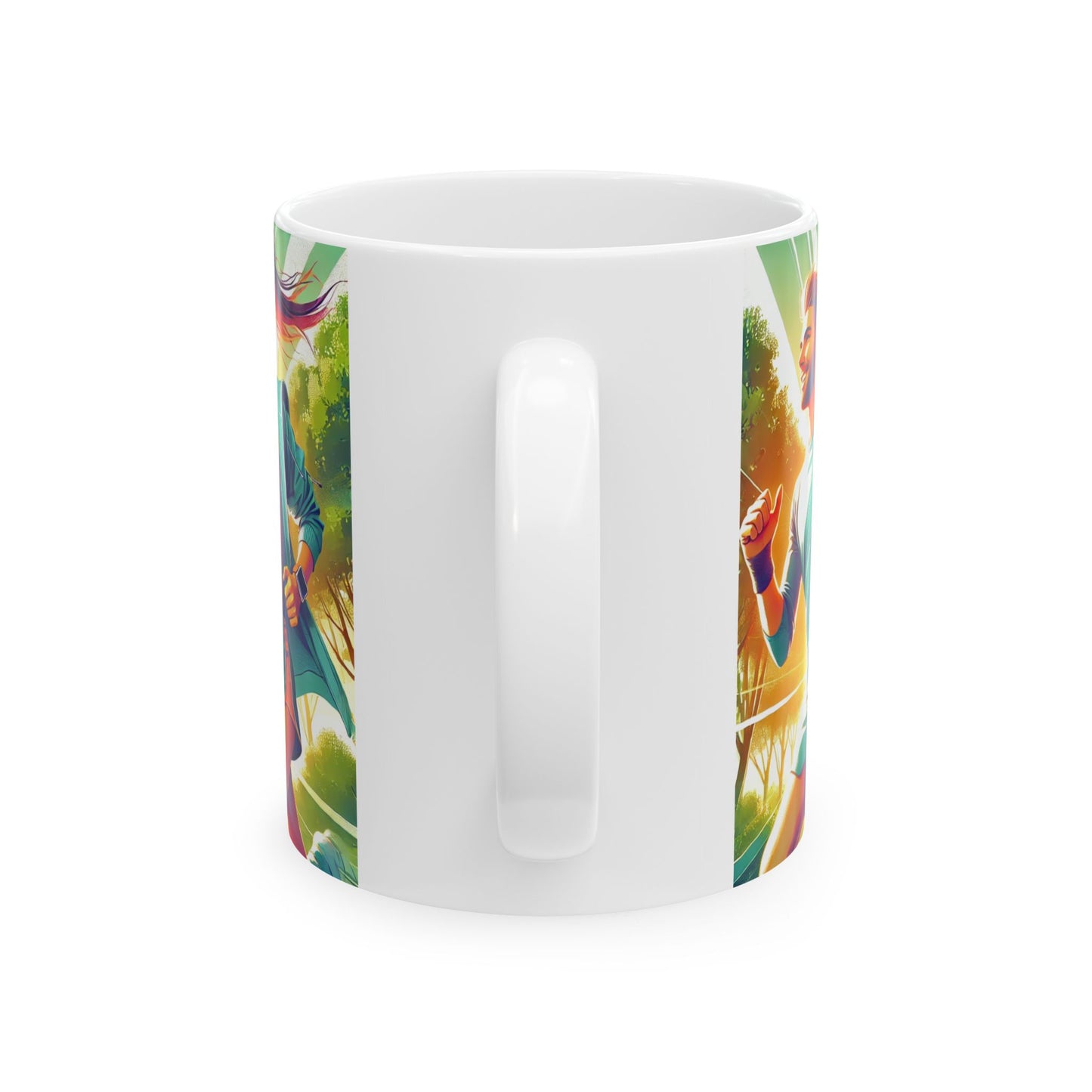 Active Lifestyle Ceramic Mug - 11oz & 15oz | Motivational Fitness Design for Sports Enthusiasts