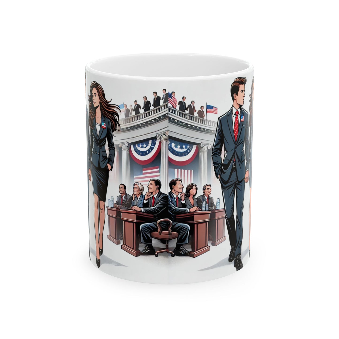 Political Drama Ceramic Mug - Ideal for Government Enthusiasts and Gift Giving