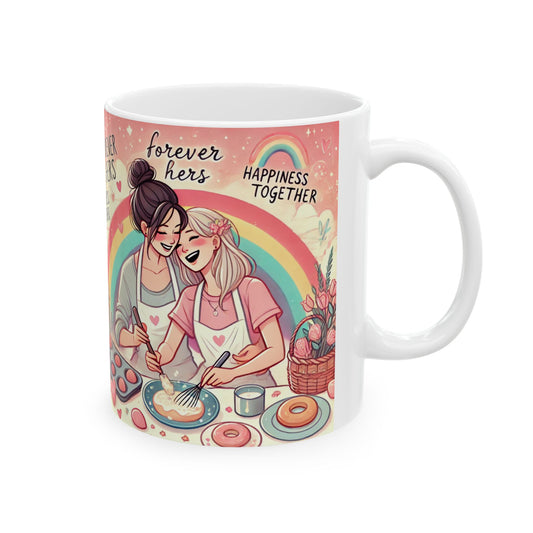 Forever Yours Ceramic Mug - 11oz & 15oz | Perfect Gift for Friends & Couples