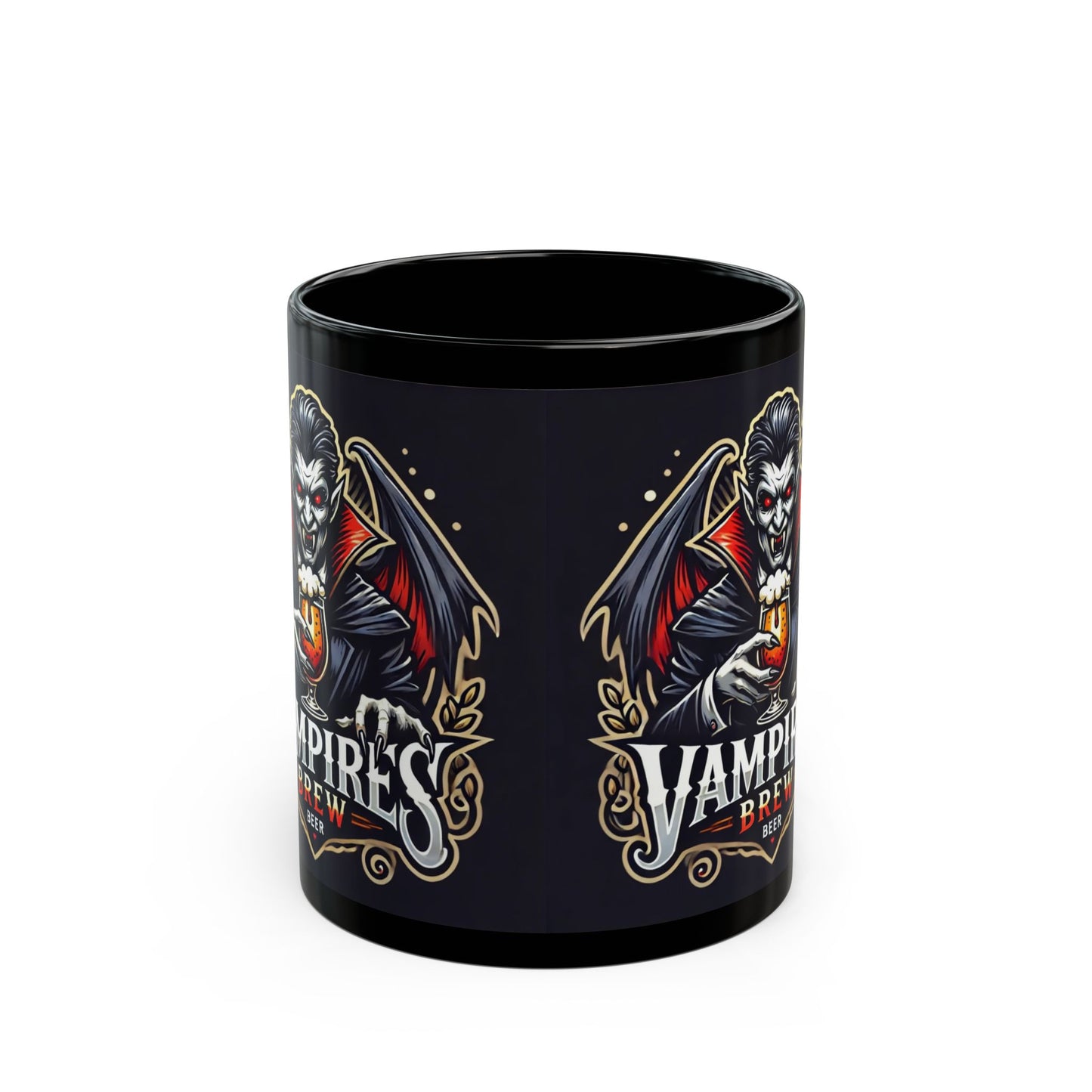 Vampire's Brew Black Mug - Perfect for Halloween & Coffee Lovers