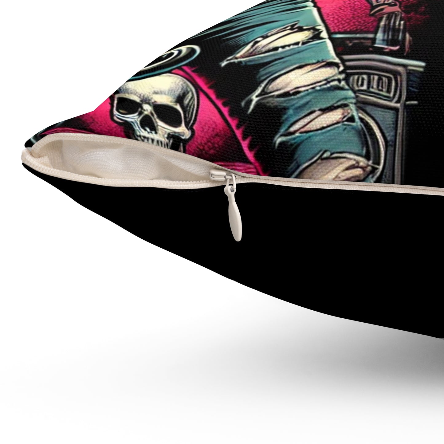 Love Rocks Rocker Square Pillow | Gothic Decor for Music Lovers
