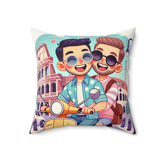 Couple's Adventure Decorative Pillow