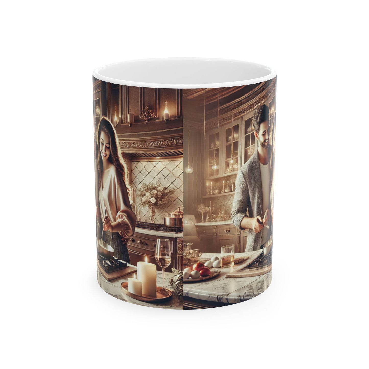 Romantic Couple Ceramic Mug - 11oz & 15oz - Perfect Gift for Home and Kitchen