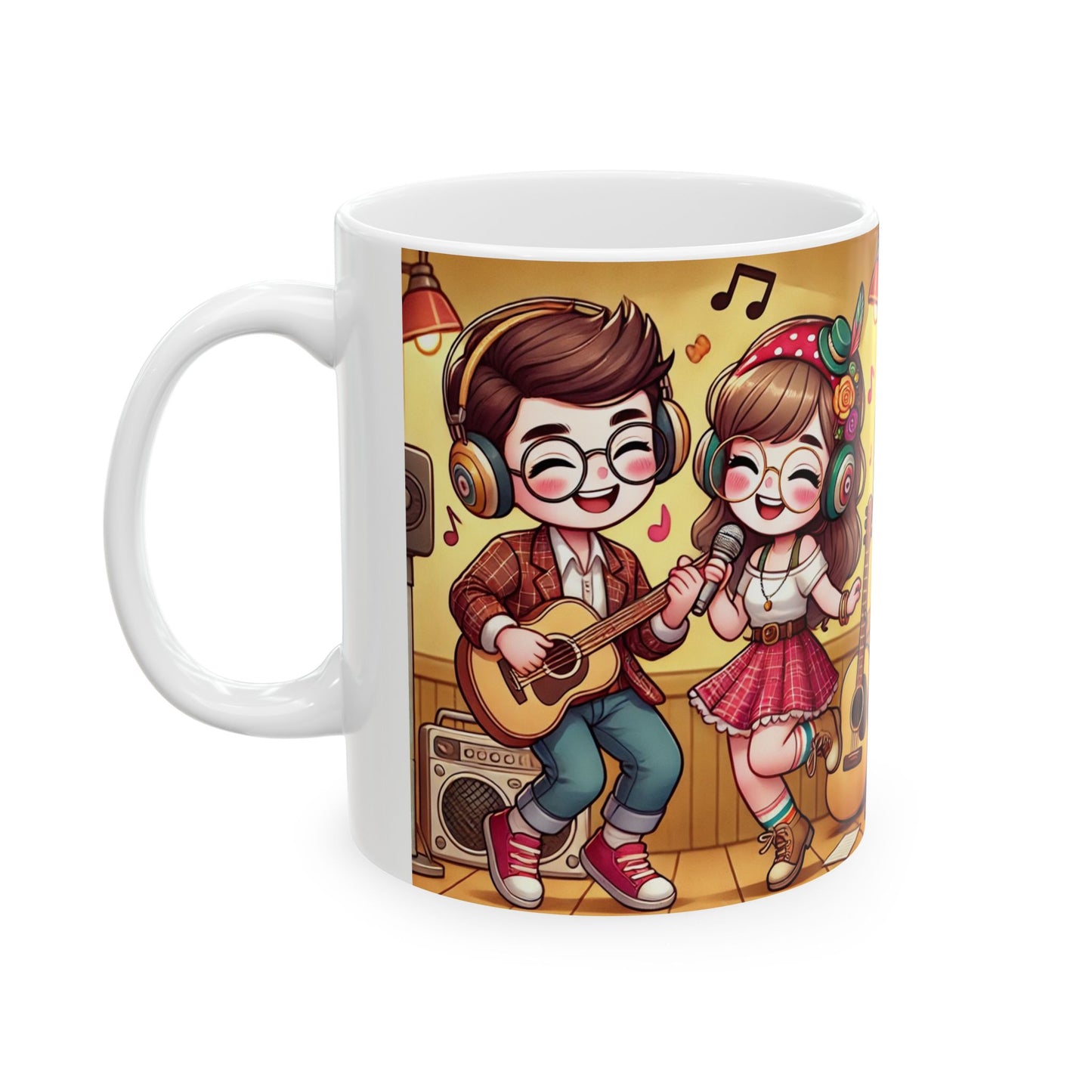 Musical Vibes Ceramic Mug - Perfect Gift for Music Lovers