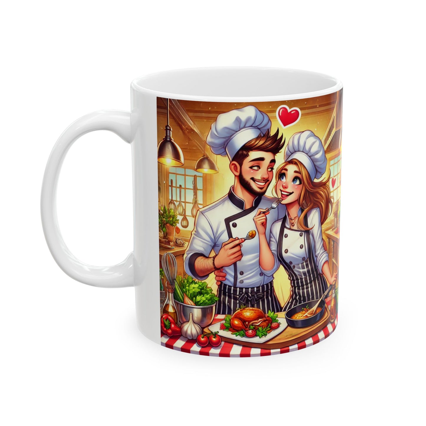 Romantic Chef Ceramic Mug - Perfect for Food Lovers