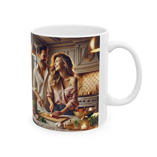 Warm Moments Ceramic Mug - Cozy Kitchen Design - Perfect Gift for Food Lovers