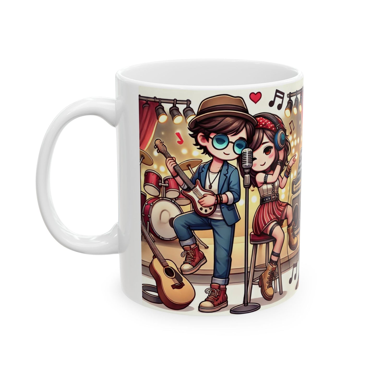 Musical Duo Ceramic Mug - Perfect for Musicians & Music Lovers