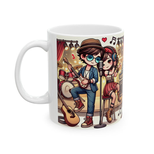 Musical Duo Ceramic Mug - Perfect for Musicians & Music Lovers