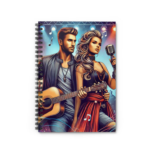 Rockstar Themed Spiral Notebook - Ruled Line for Music Lovers & Creatives