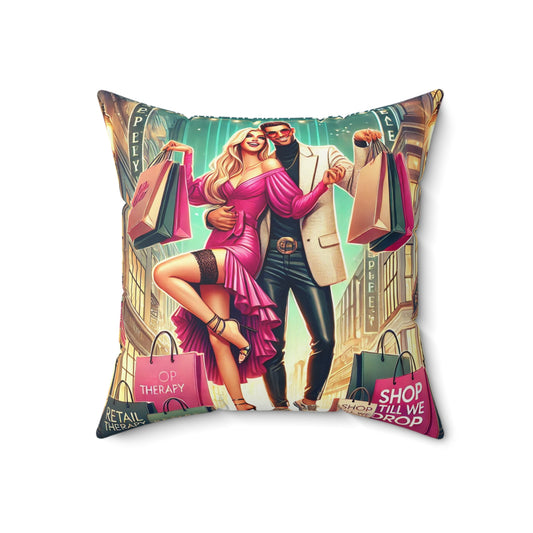 Shopaholic Lover Pillow - Cozy & Chic Cushion for Shopping Enthusiasts & Romantic Gifts