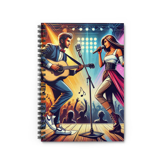 Rockstar Vibe Spiral Notebook - Ruled Lines for Music Lovers