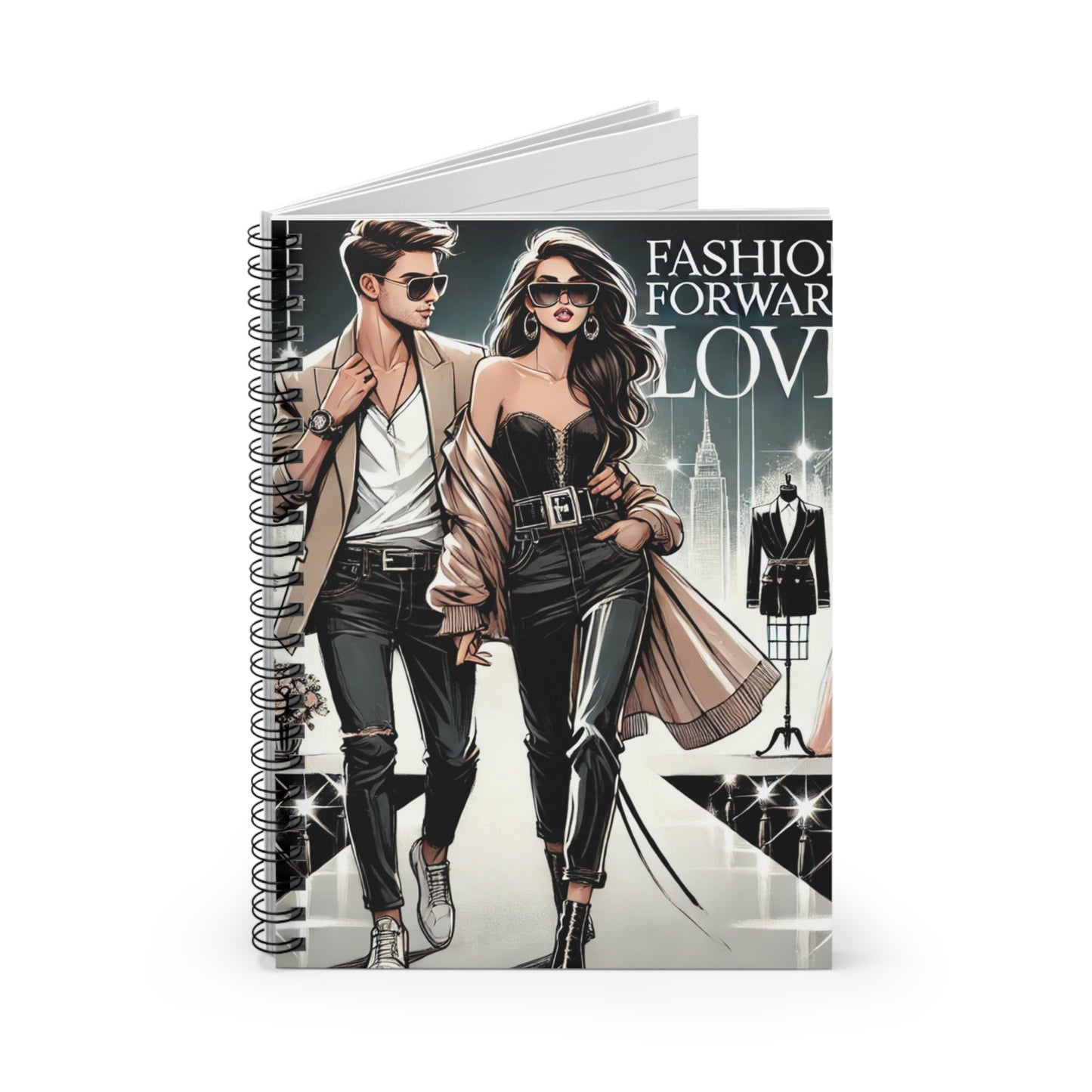 Fashion Forward Love Spiral Notebook - Trendy Ruled Journal for Stylish Creatives