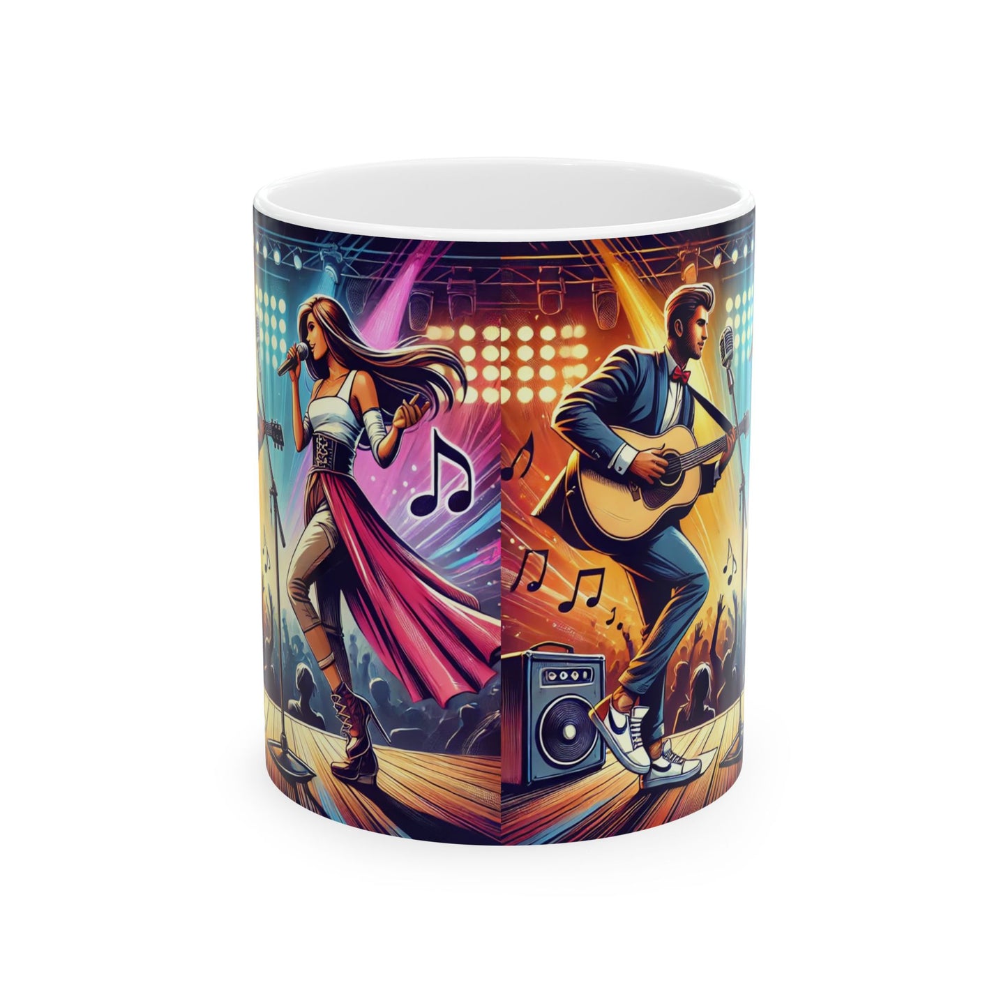 Concert Vibes Ceramic Mug - 11oz & 15oz | Perfect Gift for Music Lovers