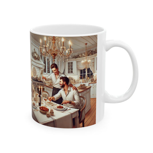 Elegant Kitchen Scene Ceramic Mug - Perfect Gift for Home Chefs and Coffee Lovers