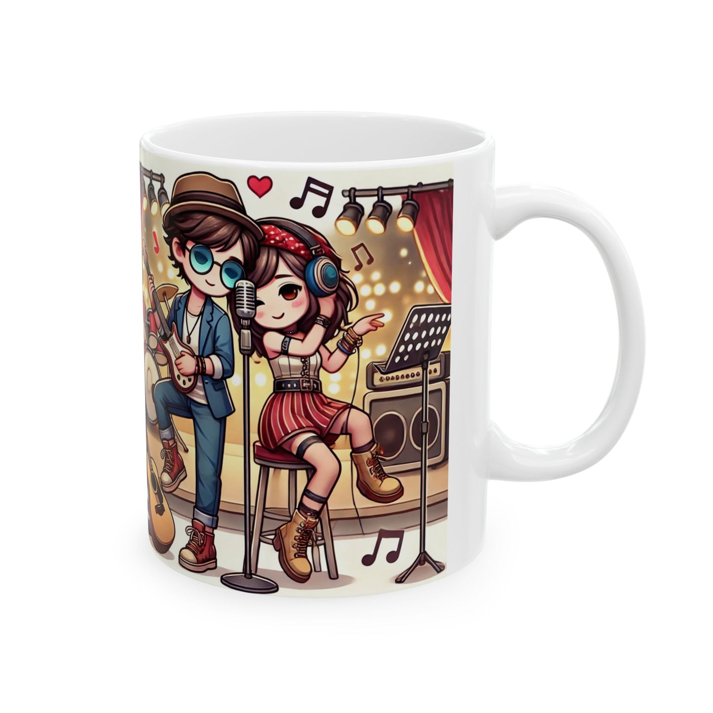 Musical Duo Ceramic Mug - Perfect for Musicians & Music Lovers