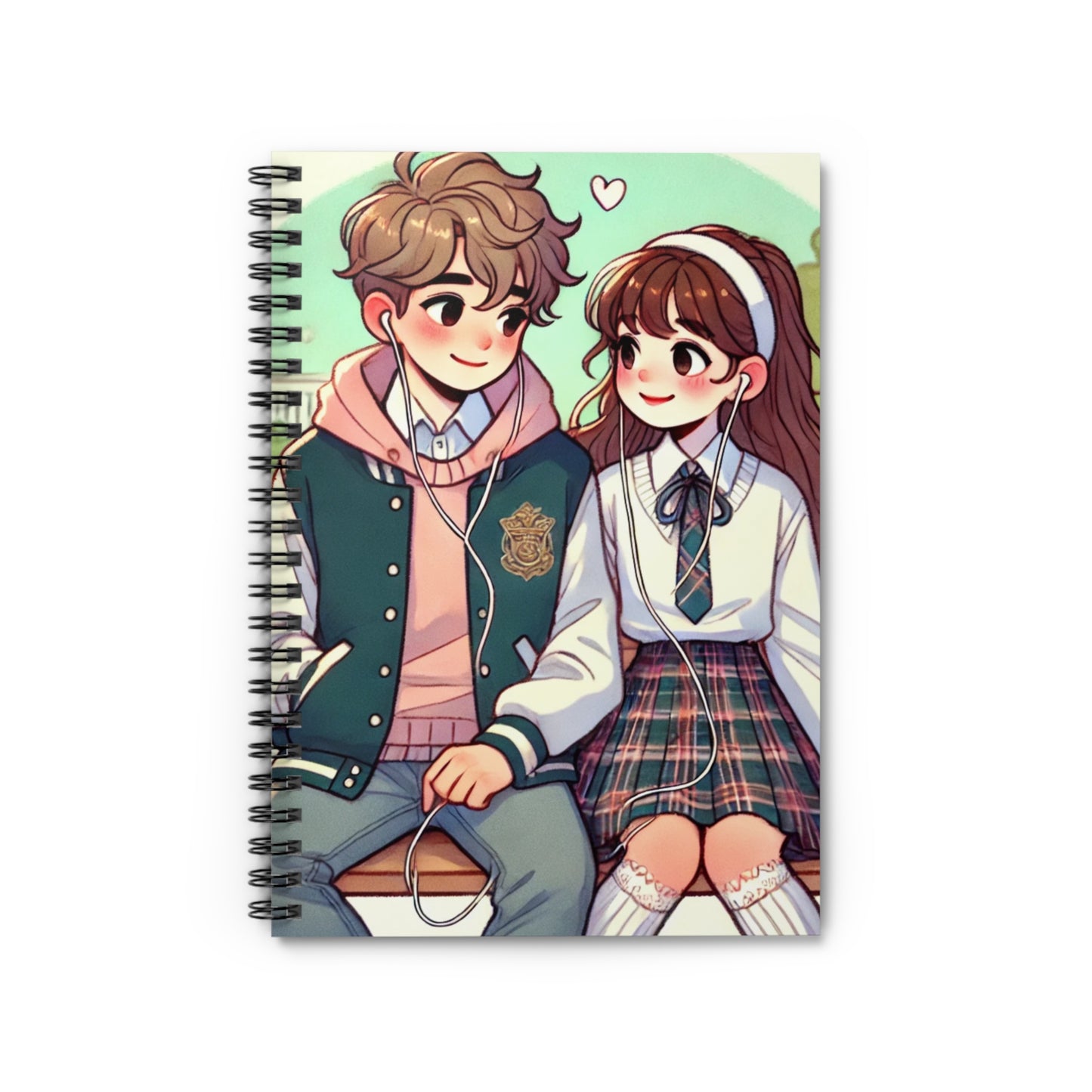 Cute Teen Romance Spiral Notebook - Ruled Lines for School or Journaling