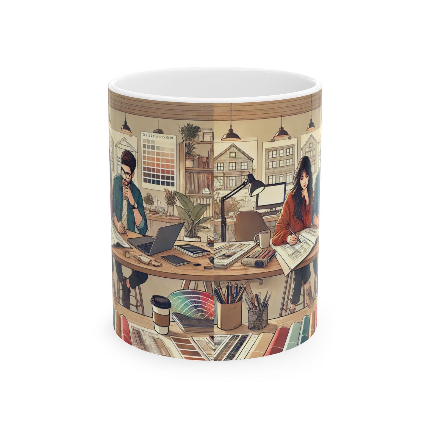 Creative Workspace Ceramic Mug | 11oz & 15oz | Perfect Gift for Designers and Artists