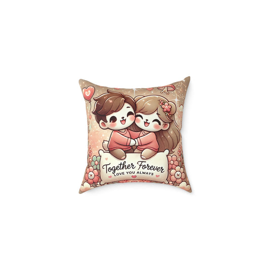 Couple's Love Decorative Pillow - "Together Forever"