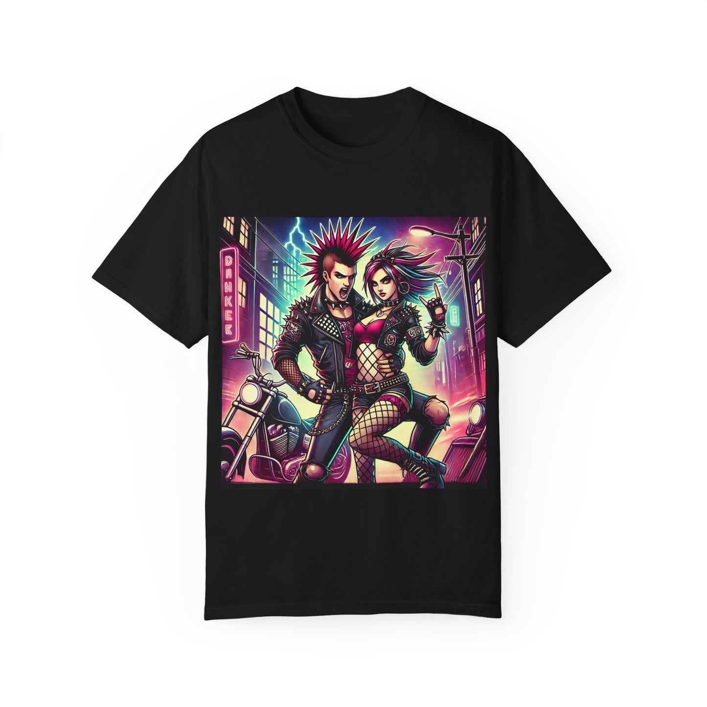 Vintage Punk Rock Unisex T-Shirt - Edgy Couple Design