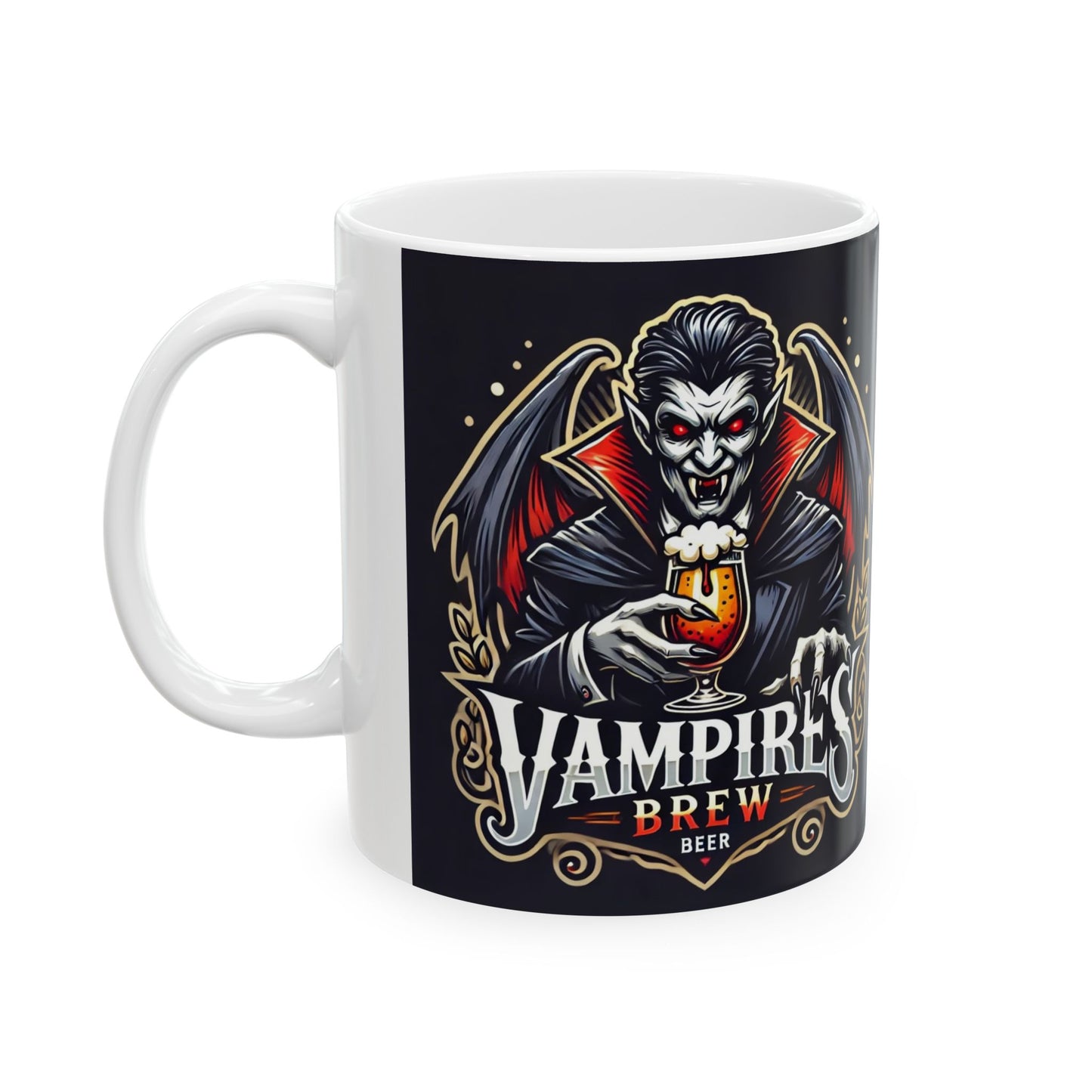 Vampire's Brew Ceramic Mug - 11oz & 15oz Halloween Coffee Cup