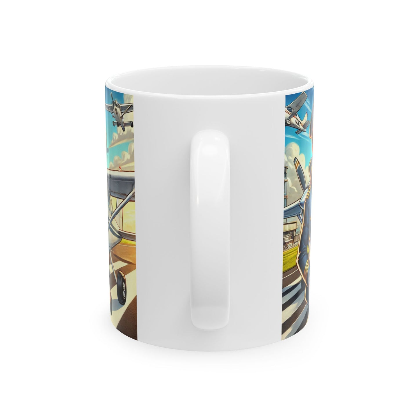 Pilot Love Ceramic Mug - 11oz & 15oz | Perfect Gift for Aviation Enthusiasts