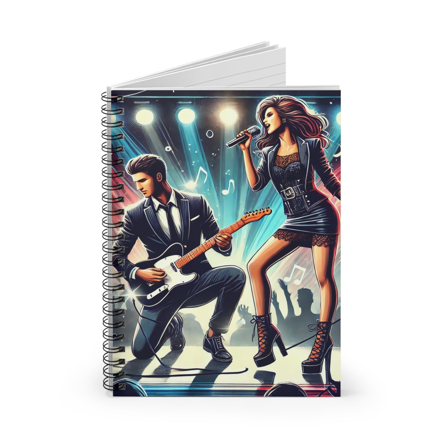 Music-Themed Spiral Notebook - Ruled Line for Creative Minds